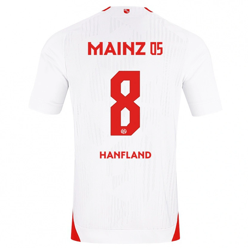 Danxen Heren Paul Hanfland #8 Wit Rood Geel Uitshirt Uittenue 2026/27 T-Shirt België
