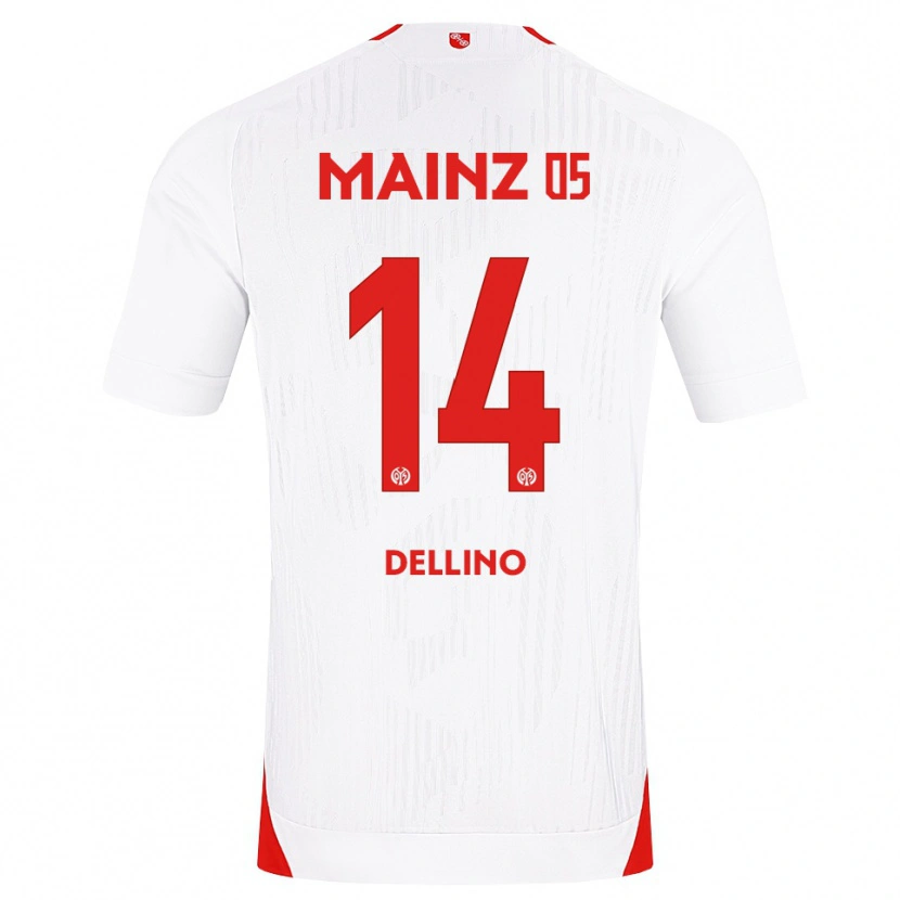 Danxen Heren Luca Dellino #14 Wit Rood Geel Uitshirt Uittenue 2026/27 T-Shirt België