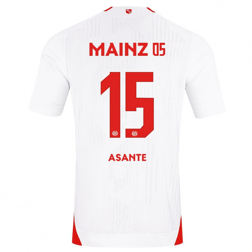 Danxen Heren Marvin Asante #15 Wit Rood Geel Uitshirt Uittenue 2026/27 T-Shirt België