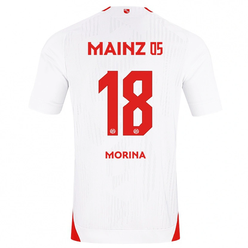 Danxen Heren Genti Morina #18 Wit Rood Geel Uitshirt Uittenue 2026/27 T-Shirt België