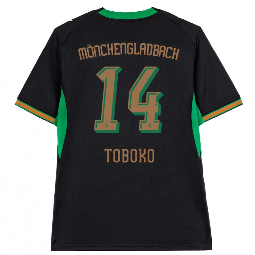 Danxen Heren Rubén Toboko #14 Zwart Oranje Groen Bruin Uitshirt Uittenue 2026/27 T-Shirt België