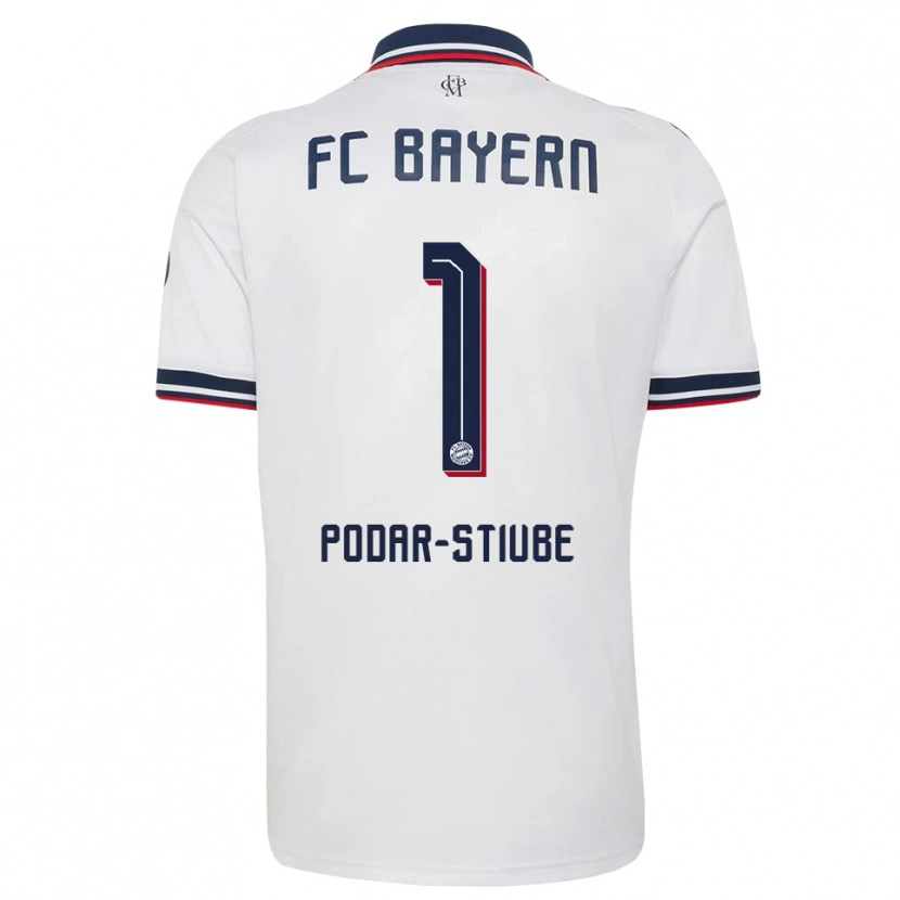 Danxen Heren David Podar-Stiube #1 Wit Grijs Rood Uitshirt Uittenue 2026/27 T-Shirt België