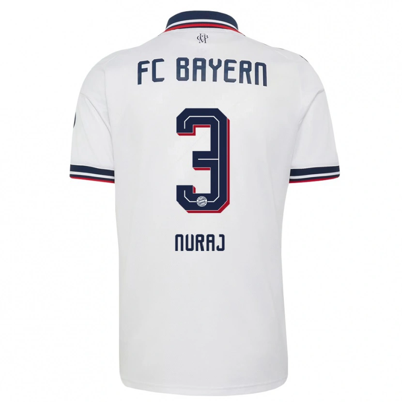 Danxen Heren Skender Nuraj #3 Wit Grijs Rood Uitshirt Uittenue 2026/27 T-Shirt België