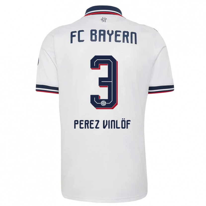Danxen Heren Matteo Perez Vinlöf #3 Wit Grijs Rood Uitshirt Uittenue 2026/27 T-Shirt België