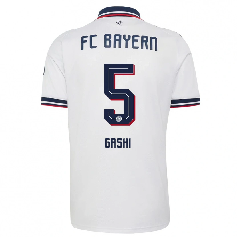 Danxen Heren Afrim Gashi #5 Wit Grijs Rood Uitshirt Uittenue 2026/27 T-Shirt België