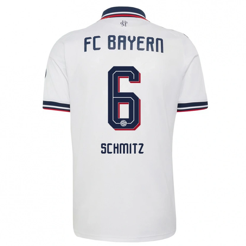 Danxen Heren Benno Schmitz #6 Wit Grijs Rood Uitshirt Uittenue 2026/27 T-Shirt België