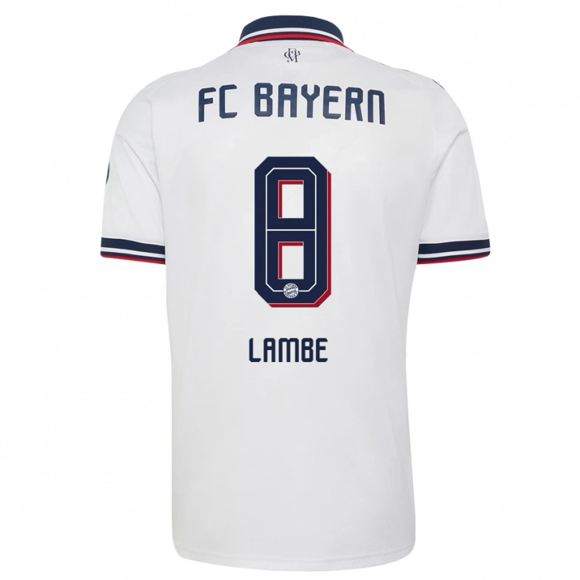 Danxen Heren Allen Junior Lambé #8 Wit Grijs Rood Uitshirt Uittenue 2026/27 T-Shirt België
