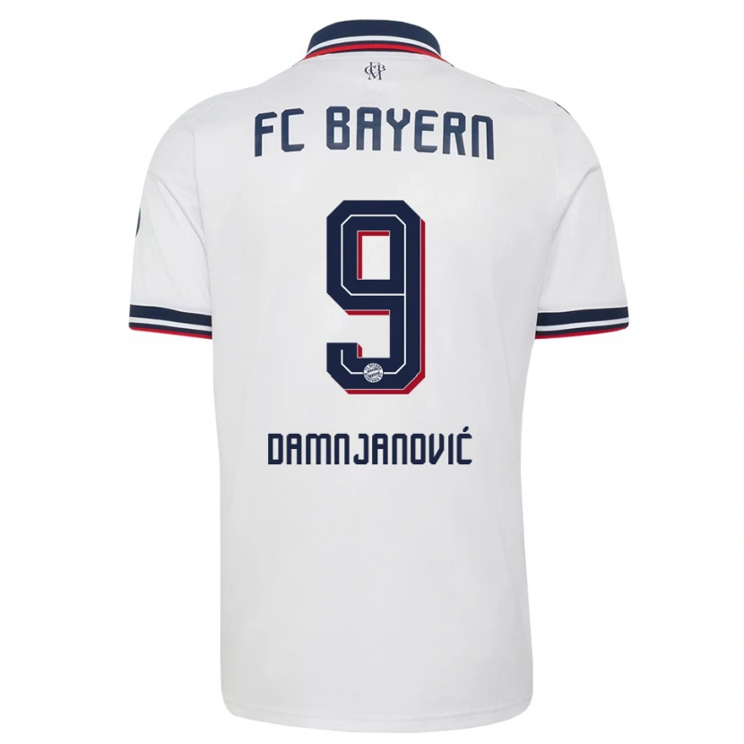 Danxen Heren Jovana Damnjanović #9 Wit Grijs Rood Uitshirt Uittenue 2026/27 T-Shirt België