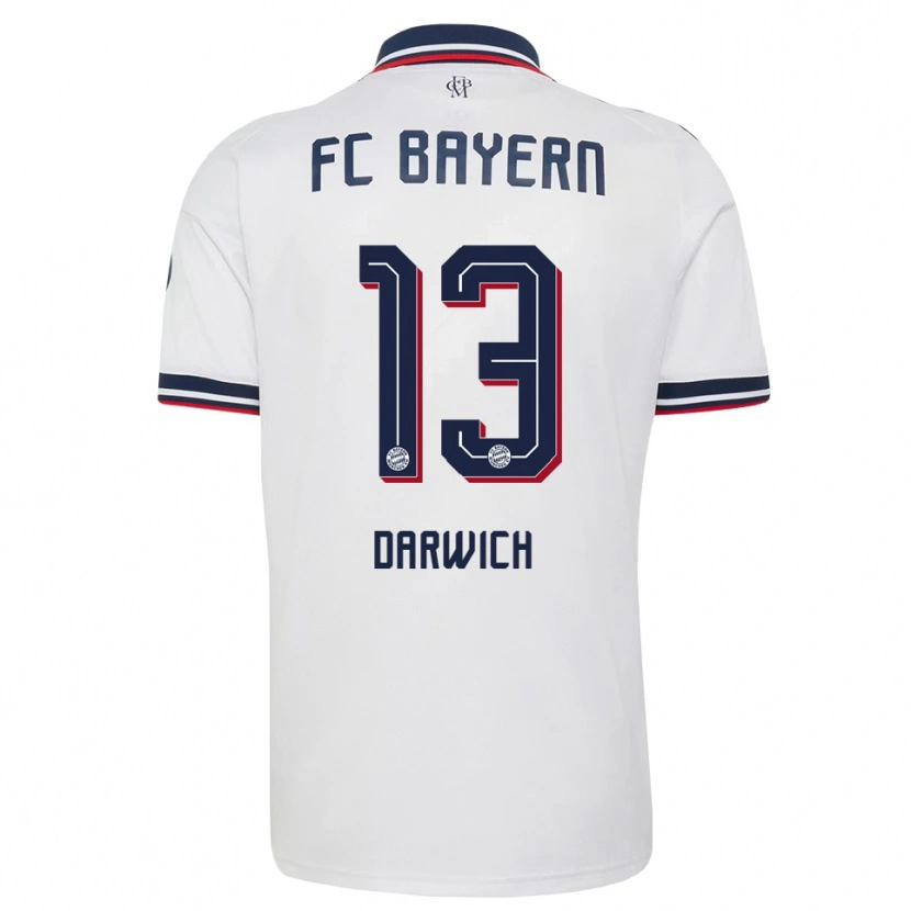 Danxen Heren Maher Darwich #13 Wit Grijs Rood Uitshirt Uittenue 2026/27 T-Shirt België