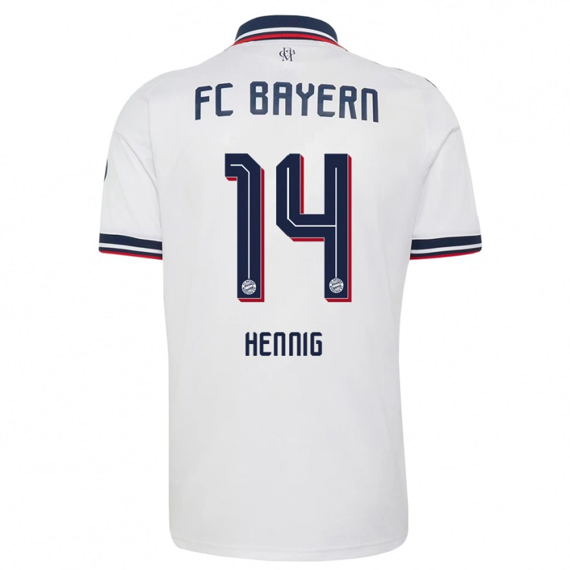 Danxen Heren Maximilian Hennig #14 Wit Grijs Rood Uitshirt Uittenue 2026/27 T-Shirt België
