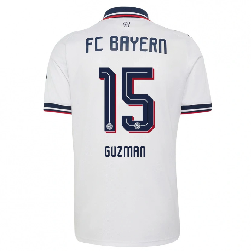 Danxen Heren Ana María Guzmán #15 Wit Grijs Rood Uitshirt Uittenue 2026/27 T-Shirt België