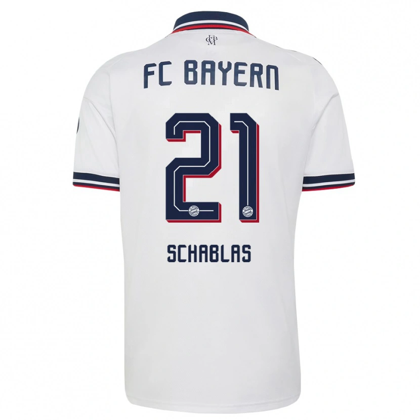 Danxen Heren Matteo Schablas #21 Wit Grijs Rood Uitshirt Uittenue 2026/27 T-Shirt België