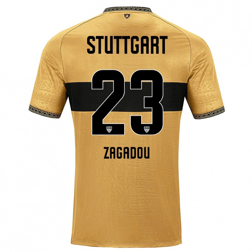 Danxen Heren Dan-Axel Zagadou #23 Bruin Zwart Wit Uitshirt Uittenue 2026/27 T-Shirt België