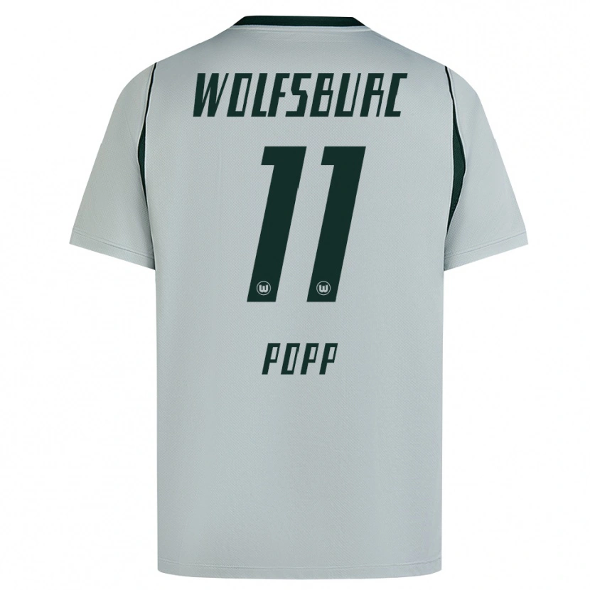 Danxen Heren Alexandra Popp #11 Grijs Groen Uitshirt Uittenue 2026/27 T-Shirt België