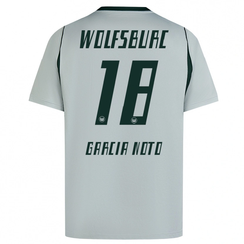 Danxen Heren Estéfano García Noto #18 Grijs Groen Uitshirt Uittenue 2026/27 T-Shirt België
