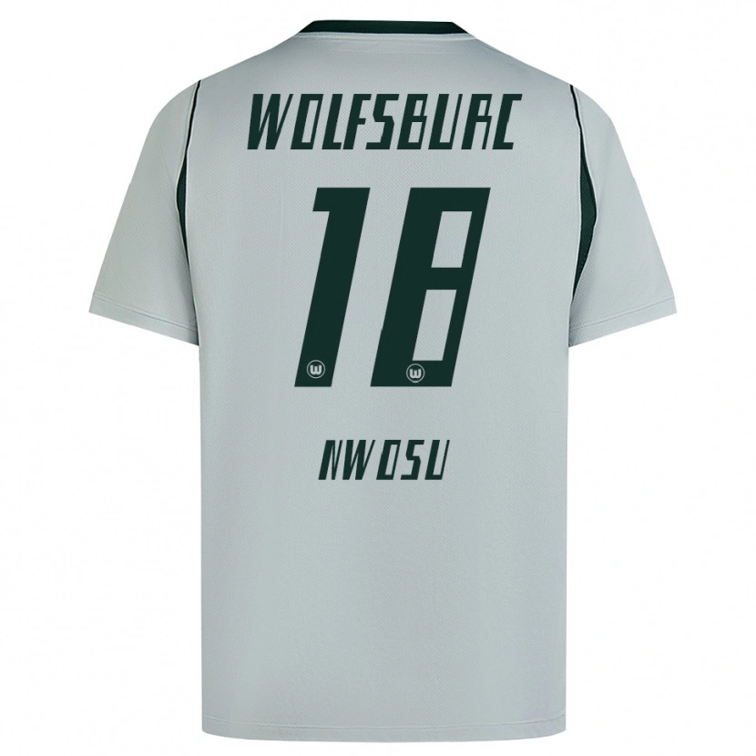 Danxen Heren Lewis Nwosu #18 Grijs Groen Uitshirt Uittenue 2026/27 T-Shirt België
