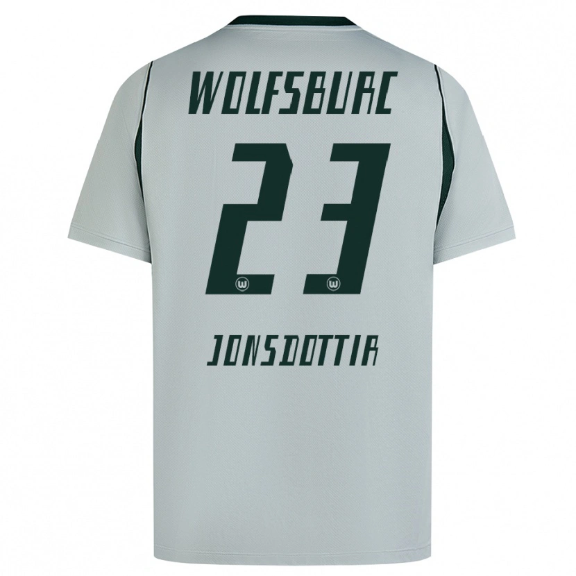 Danxen Heren Sveindís Jane Jónsdóttir #23 Grijs Groen Uitshirt Uittenue 2026/27 T-Shirt België