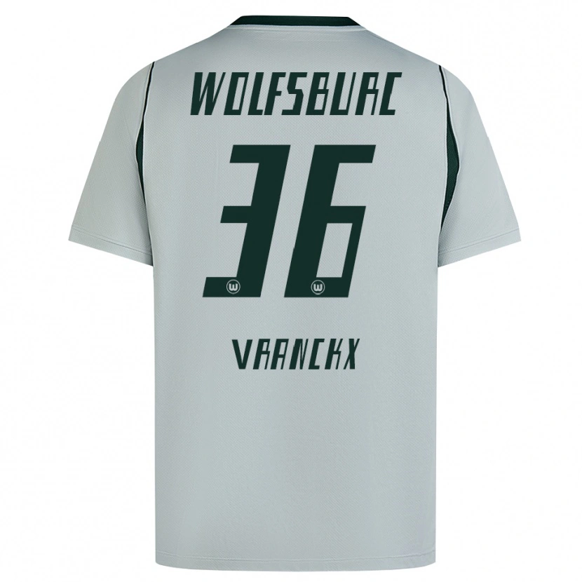 Danxen Heren Aster Vranckx #36 Grijs Groen Uitshirt Uittenue 2026/27 T-Shirt België