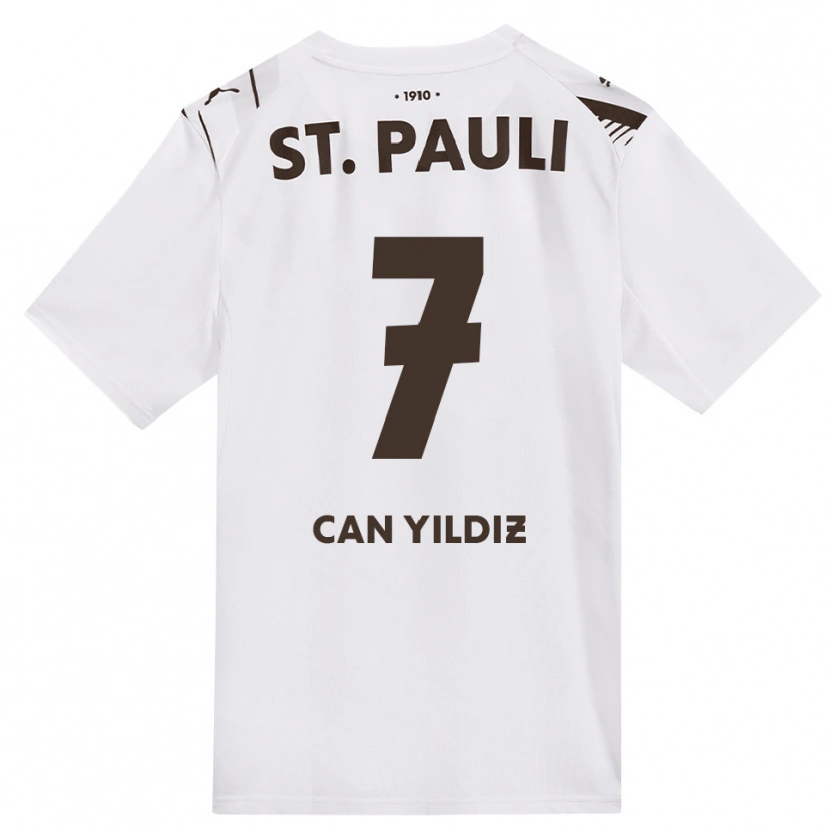 Danxen Heren Emre Can Yildiz #7 Cafe Wit Rood Uitshirt Uittenue 2026/27 T-Shirt België