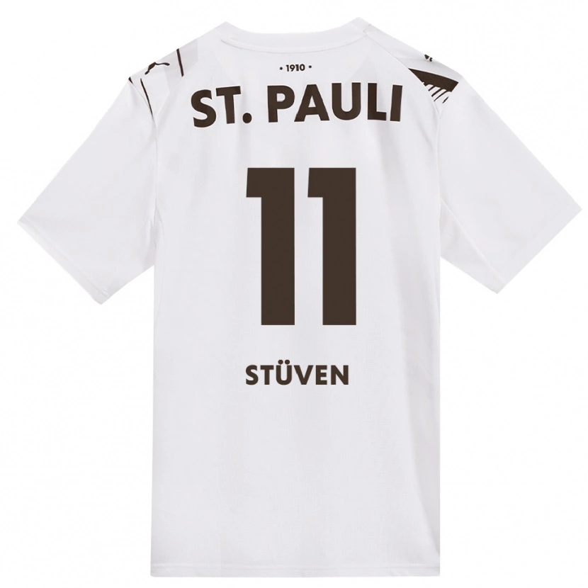 Danxen Heren Max Stüven #11 Cafe Wit Rood Uitshirt Uittenue 2026/27 T-Shirt België