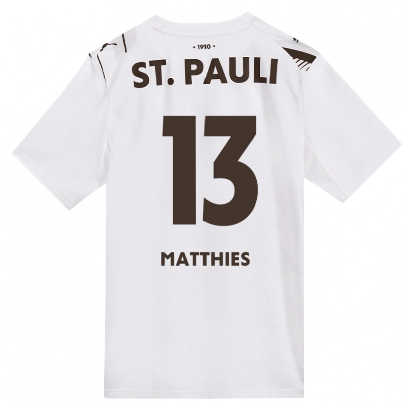 Danxen Heren Leo Matthies #13 Cafe Wit Rood Uitshirt Uittenue 2026/27 T-Shirt België