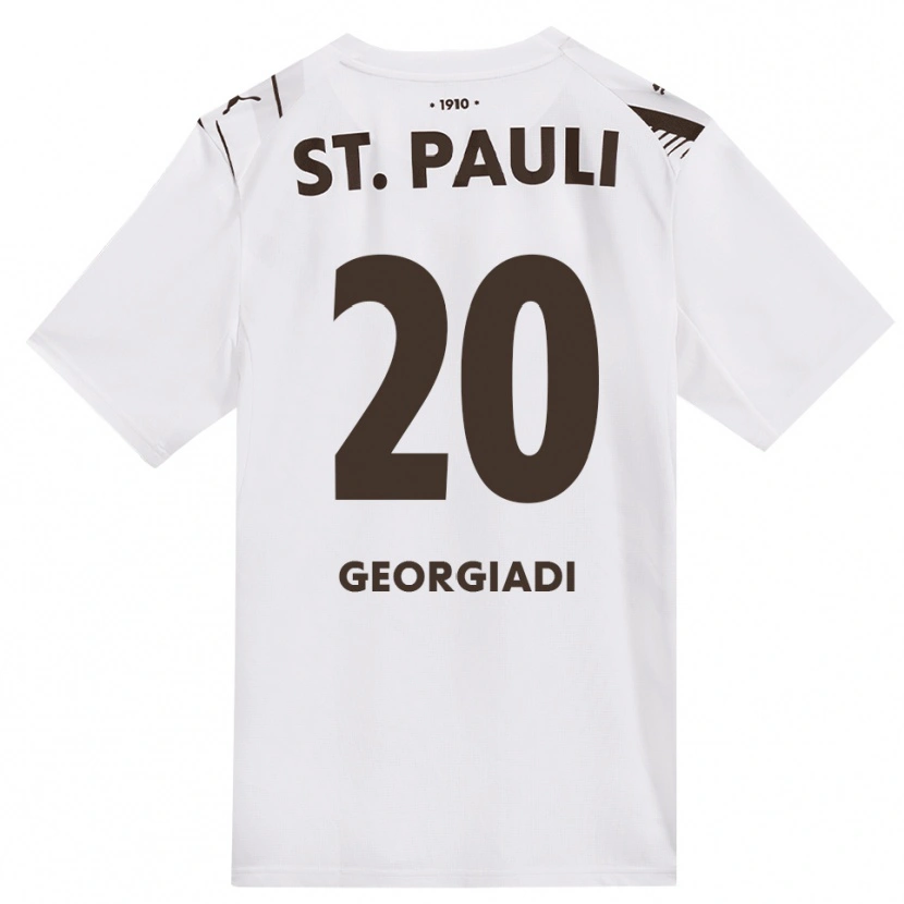 Danxen Heren Jannis Georgiadi #20 Cafe Wit Rood Uitshirt Uittenue 2026/27 T-Shirt België