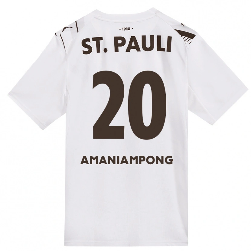 Danxen Heren Marces Amaniampong #20 Cafe Wit Rood Uitshirt Uittenue 2026/27 T-Shirt België