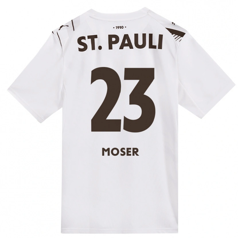 Danxen Heren Ammon Moser #23 Cafe Wit Rood Uitshirt Uittenue 2026/27 T-Shirt België