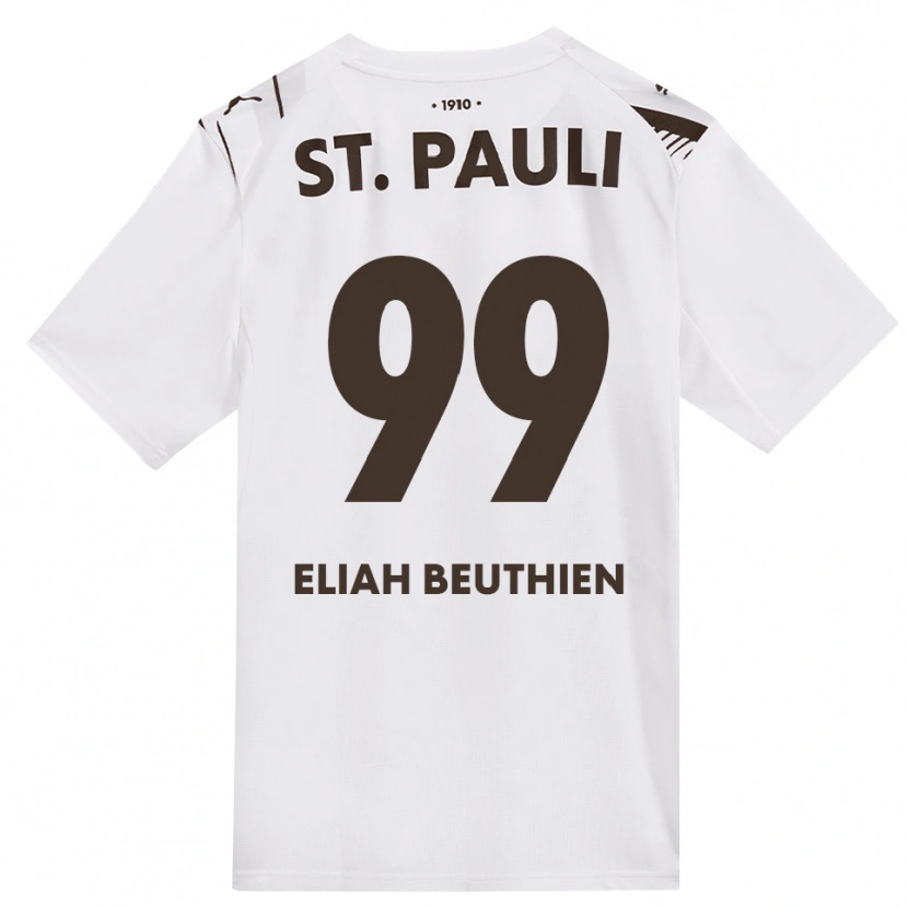 Danxen Heren Jaron Eliah Beuthien #99 Cafe Wit Rood Uitshirt Uittenue 2026/27 T-Shirt België
