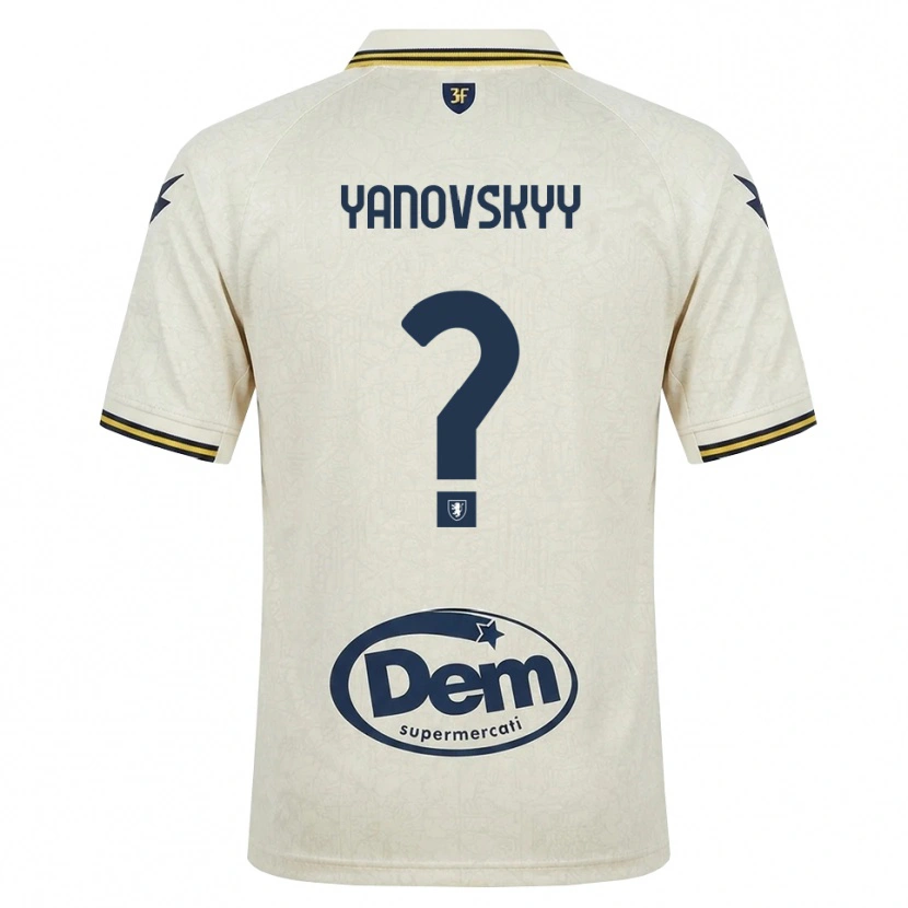 Danxen Heren Riccardo Yanovskyy #0 Oldlace Geel Zwart Uitshirt Uittenue 2026/27 T-Shirt België