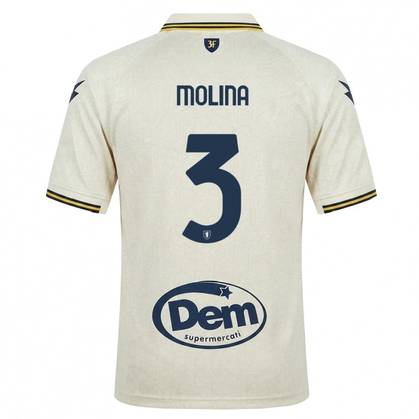 Danxen Heren Francesco Molina #3 Oldlace Geel Zwart Uitshirt Uittenue 2026/27 T-Shirt België