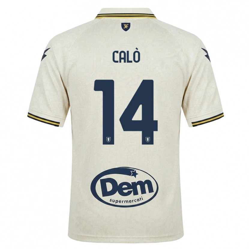 Danxen Heren Giacomo Calò #14 Oldlace Geel Zwart Uitshirt Uittenue 2026/27 T-Shirt België
