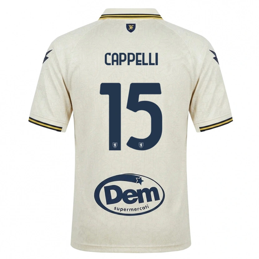 Danxen Heren Rocco Cappelli #15 Oldlace Geel Zwart Uitshirt Uittenue 2026/27 T-Shirt België