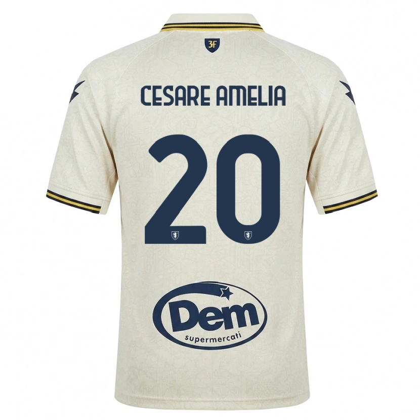 Danxen Heren Giulio Cesare Amelia #20 Oldlace Geel Zwart Uitshirt Uittenue 2026/27 T-Shirt België