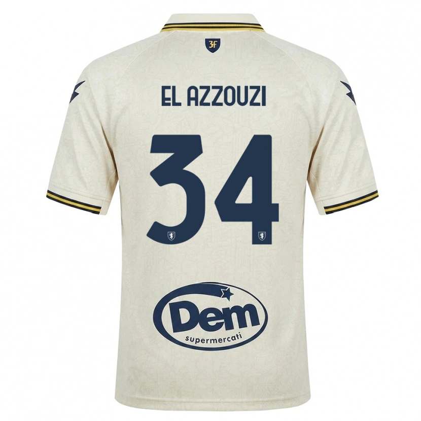 Danxen Heren Anouar El Azzouzi #34 Oldlace Geel Zwart Uitshirt Uittenue 2026/27 T-Shirt België