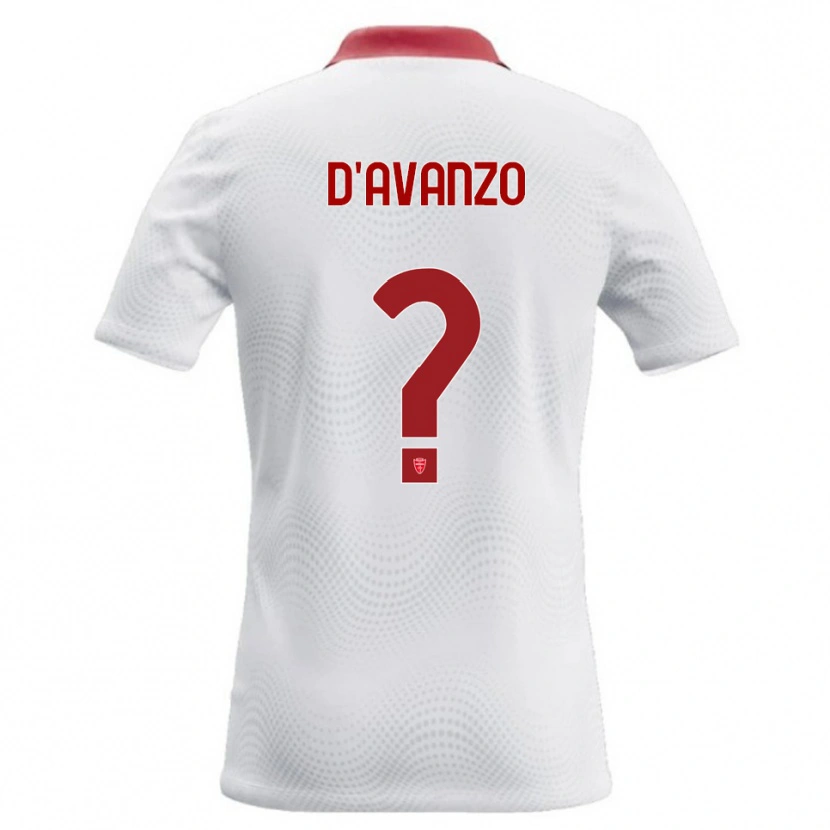 Danxen Heren Andrea D'avanzo #0 Wit Rood Uitshirt Uittenue 2026/27 T-Shirt België