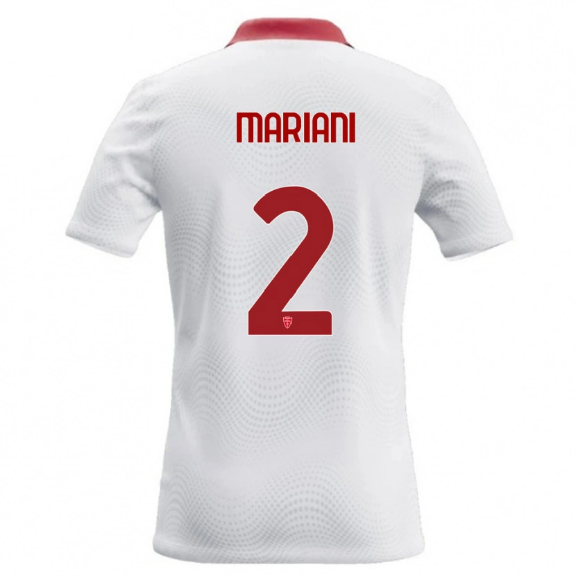 Danxen Heren Christian Mariani #2 Wit Rood Uitshirt Uittenue 2026/27 T-Shirt België
