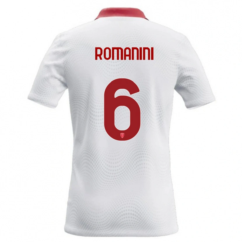 Danxen Heren Andrea Romanini #6 Wit Rood Uitshirt Uittenue 2026/27 T-Shirt België