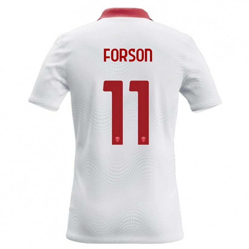 Danxen Heren Omari Forson #11 Wit Rood Uitshirt Uittenue 2026/27 T-Shirt België