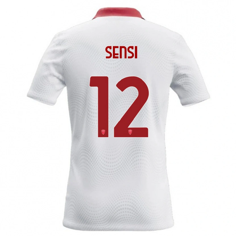Danxen Heren Stefano Sensi #12 Wit Rood Uitshirt Uittenue 2026/27 T-Shirt België