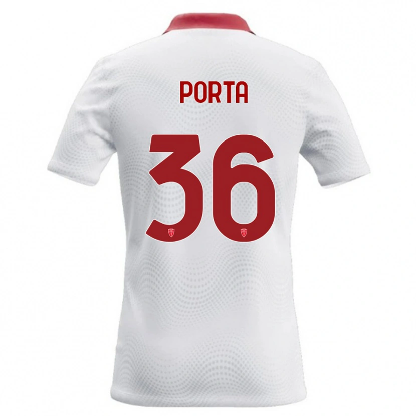 Danxen Heren Matteo Porta #36 Wit Rood Uitshirt Uittenue 2026/27 T-Shirt België
