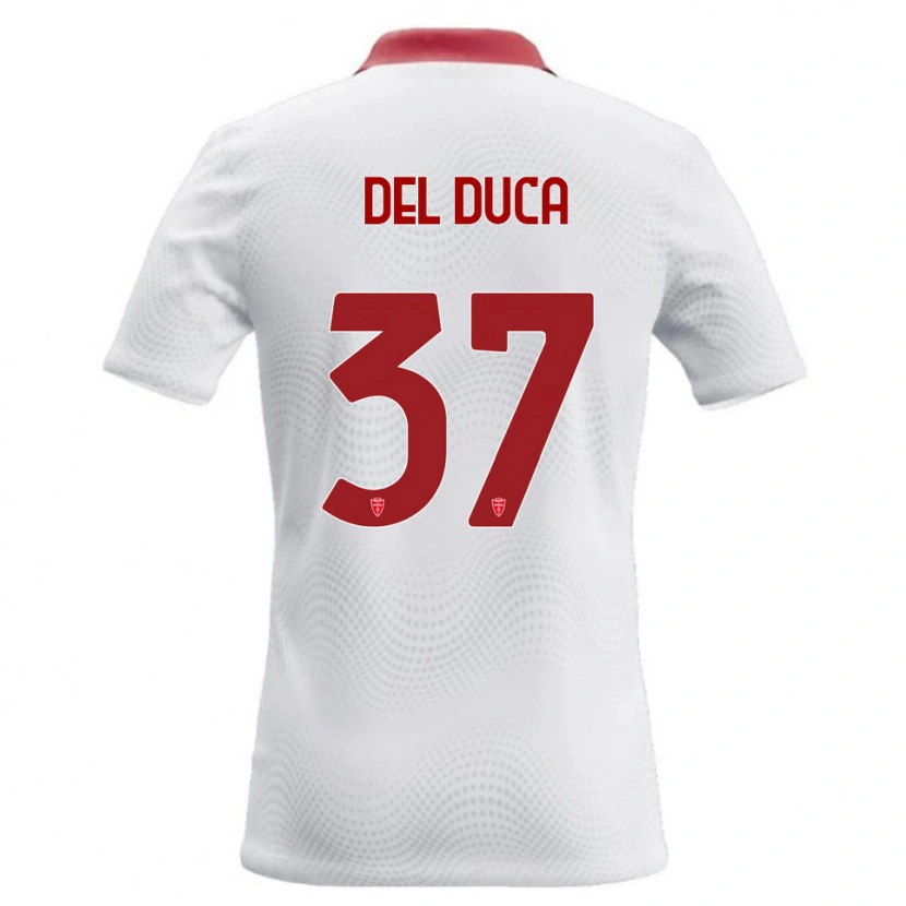 Danxen Heren Jacopo Del Duca #37 Wit Rood Uitshirt Uittenue 2026/27 T-Shirt België