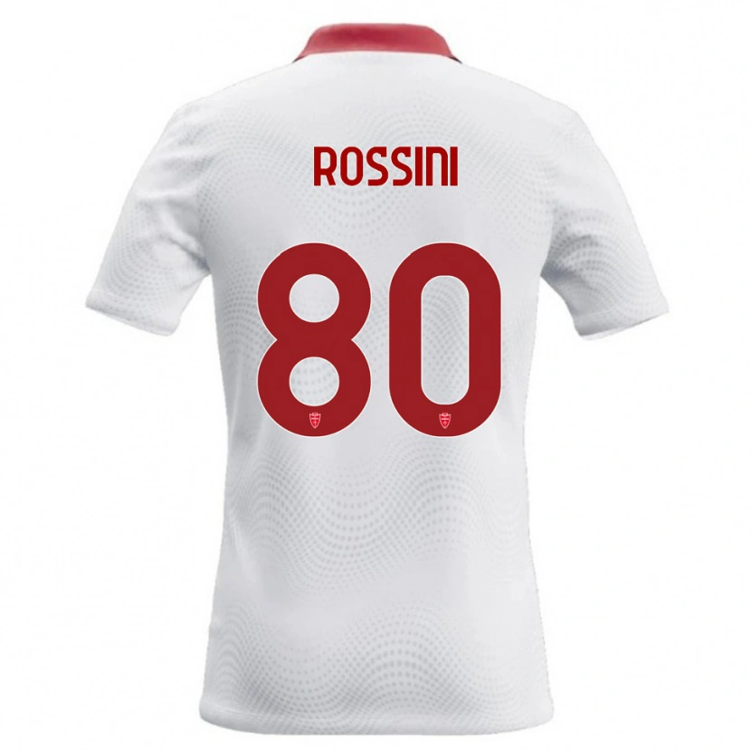 Danxen Heren Luca Rossini #80 Wit Rood Uitshirt Uittenue 2026/27 T-Shirt België