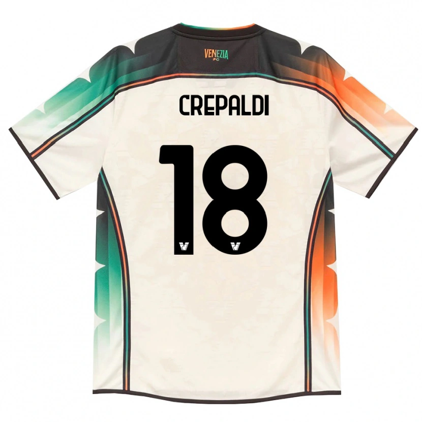 Danxen Heren Nicolò Crepaldi #18 Oldlace Oranje Groen Uitshirt Uittenue 2026/27 T-Shirt België