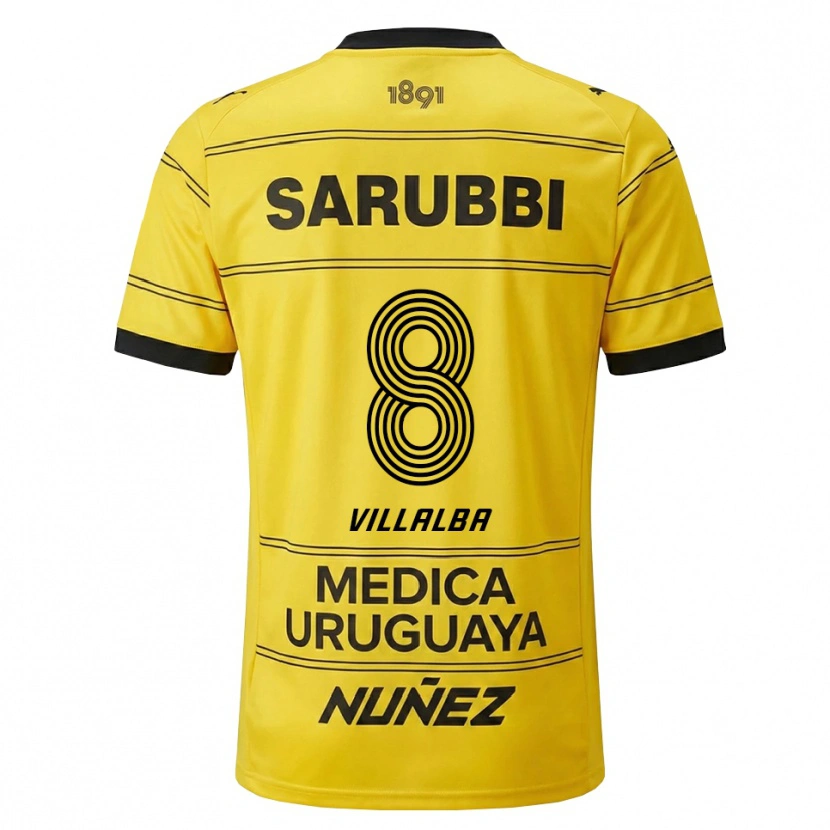 Danxen Heren Héctor Villalba #8 Geel Zwart Uitshirt Uittenue 2026/27 T-Shirt België
