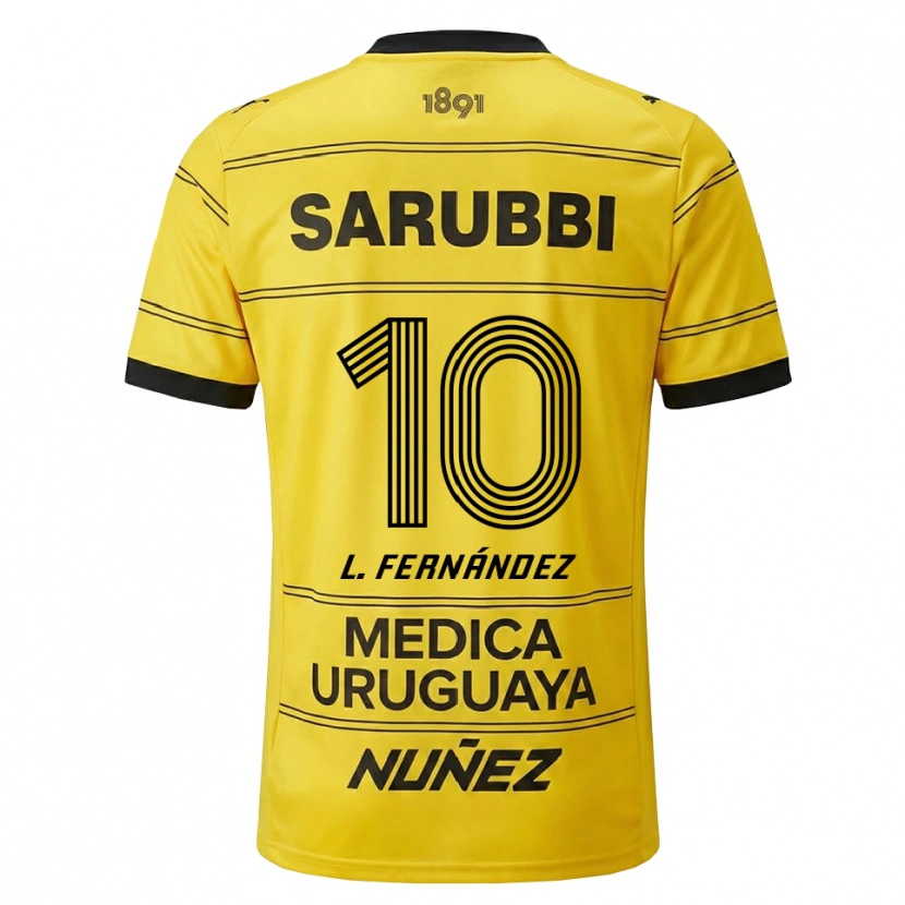 Danxen Heren Leonardo Fernández #10 Geel Zwart Uitshirt Uittenue 2026/27 T-Shirt België