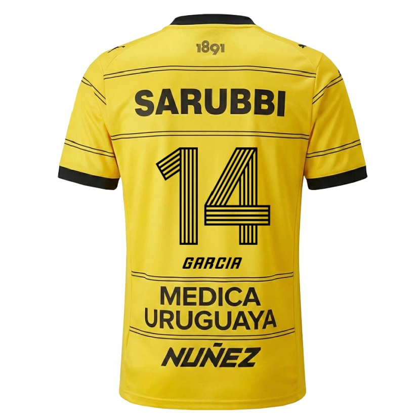 Danxen Heren Damián García #14 Geel Zwart Uitshirt Uittenue 2026/27 T-Shirt België