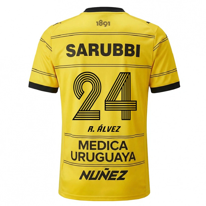 Danxen Heren Rodrigo Álvez #24 Geel Zwart Uitshirt Uittenue 2026/27 T-Shirt België
