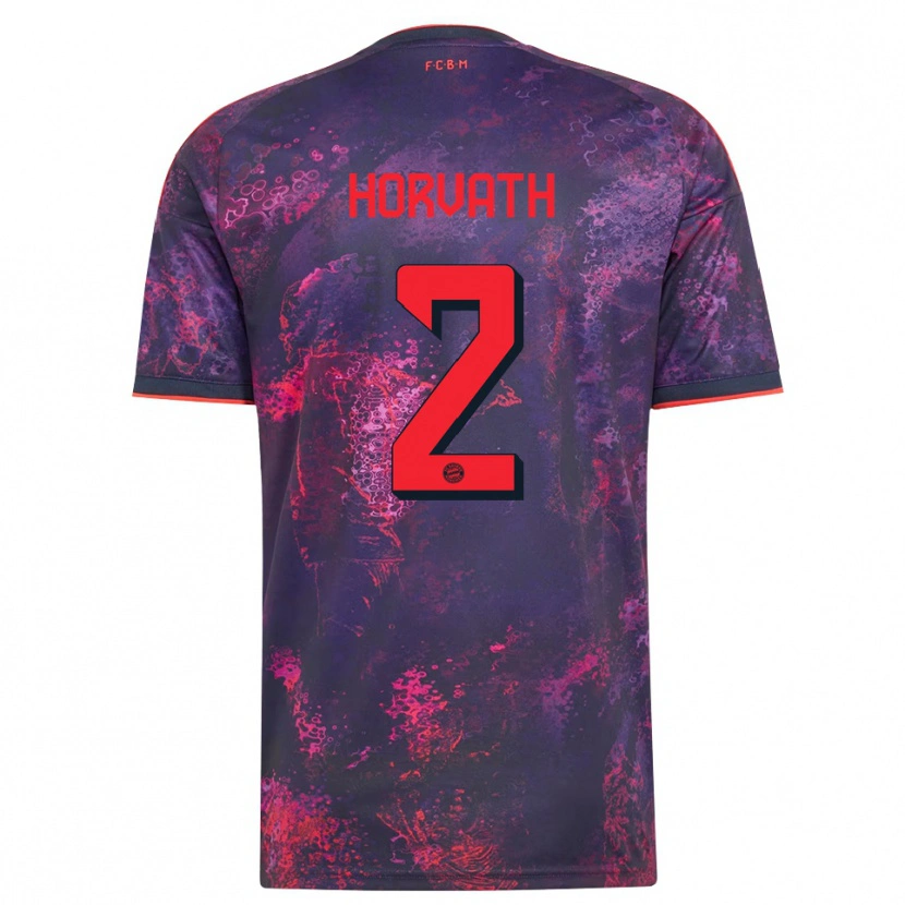 Danxen Heren Jakob Horvath #2 Paars Rood Thuisshirt Derde Tenue 2026/27 T-Shirt België