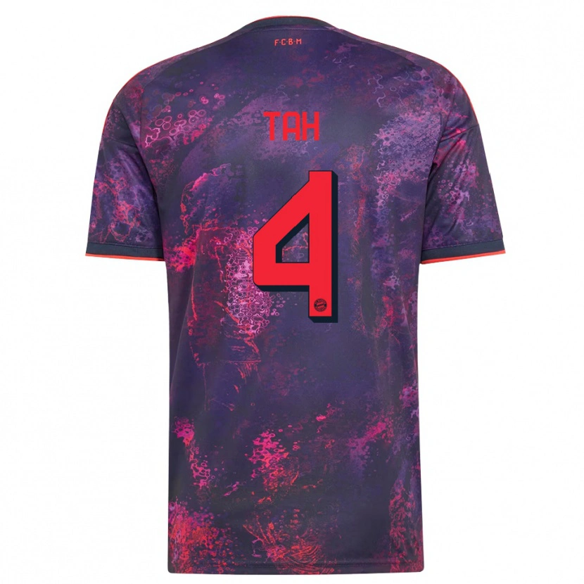 Danxen Heren Jonathan Tah #4 Paars Rood Thuisshirt Derde Tenue 2026/27 T-Shirt België